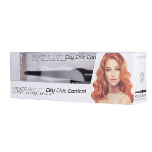 Silver Bullet City Chic Ceramic Conical Iron 13Mm 25Mm Regular Hair Curling Wand