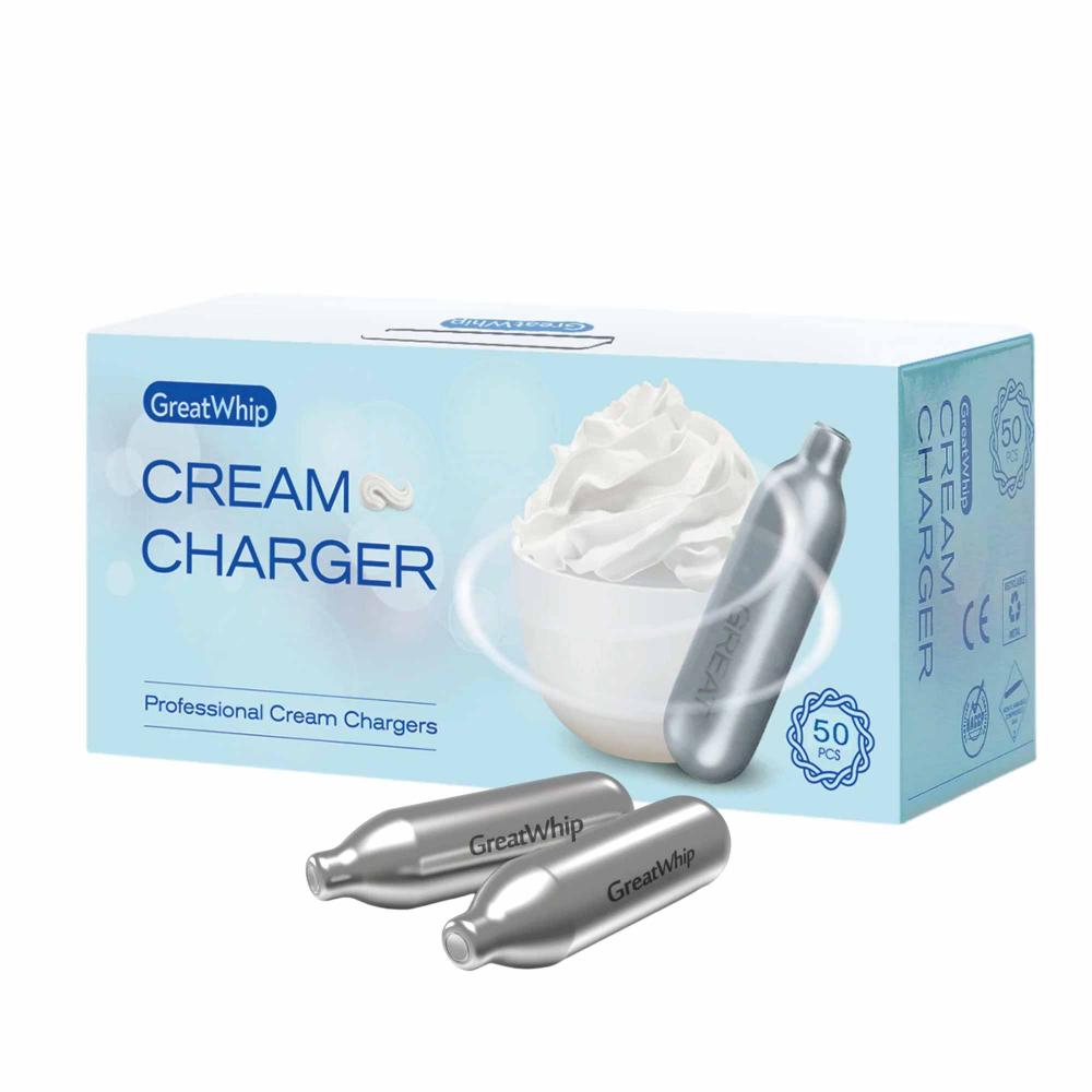 Greatwhip 50X Cream Chargers No2 Nitrous Oxide Food Use Whip Bulb Canisters