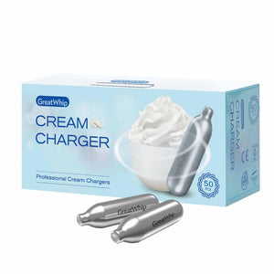 Greatwhip 50X Cream Chargers No2 Nitrous Oxide Food Use Whip Bulb Canisters