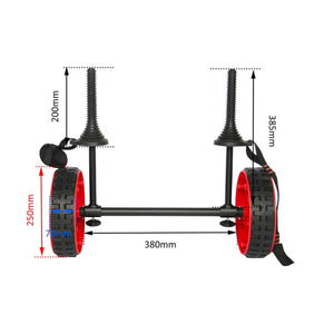 Sit On Top Kayak Trolley Beach Canoe Boat Transporter Cart