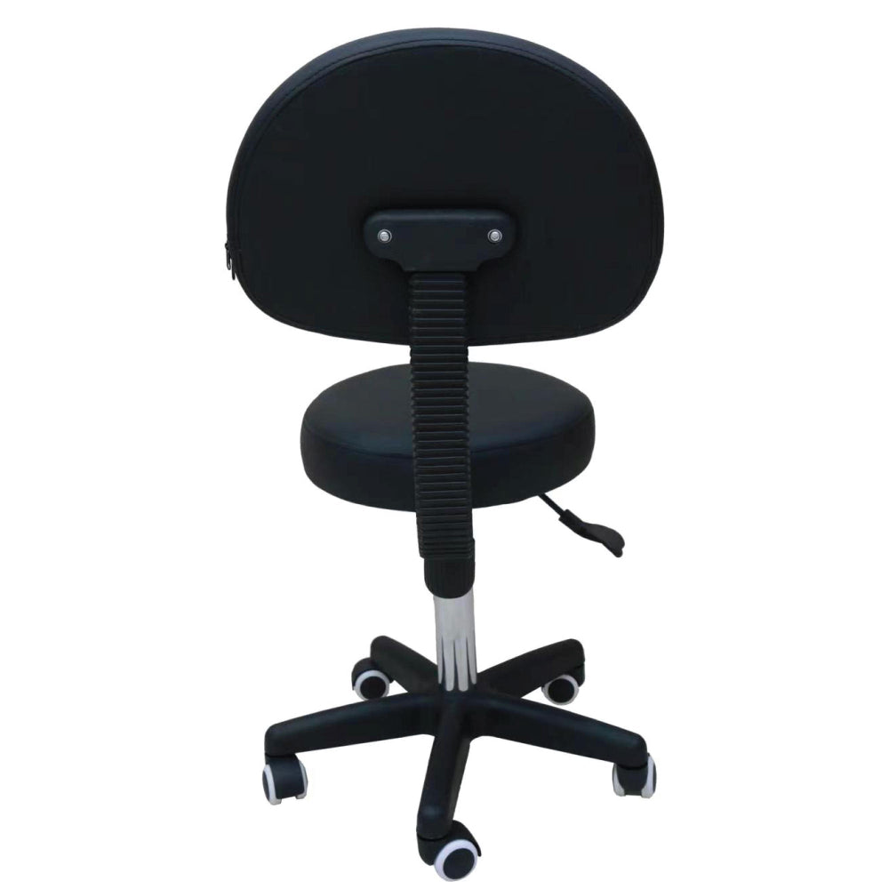 Salon Stool Adjustable Swivel Chair With Back Pedicure Beauty Hairdressing