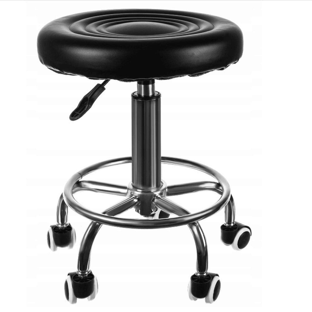 Salon Stool Adjustable Swivel Chair With Footrest Pedicure Beauty Hairdressing