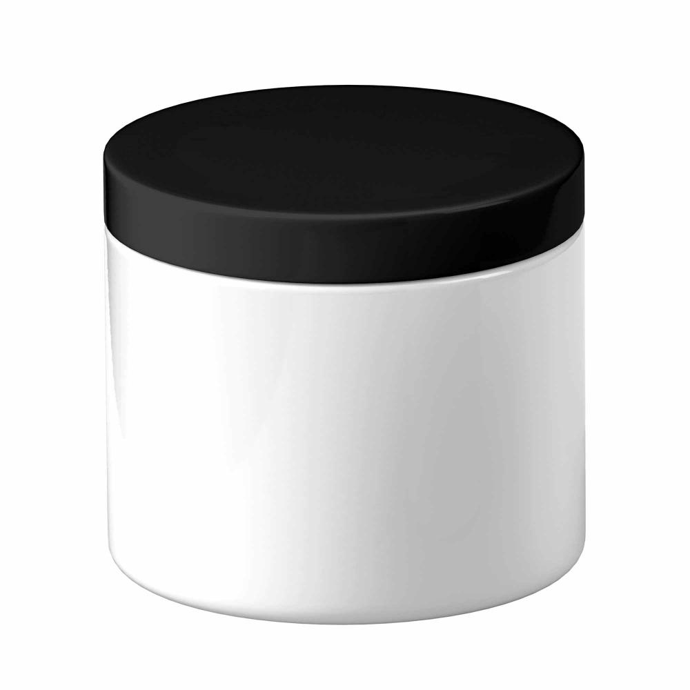 50X 500G Plastic Cosmetic Jar + Lids Empty White Cream Container