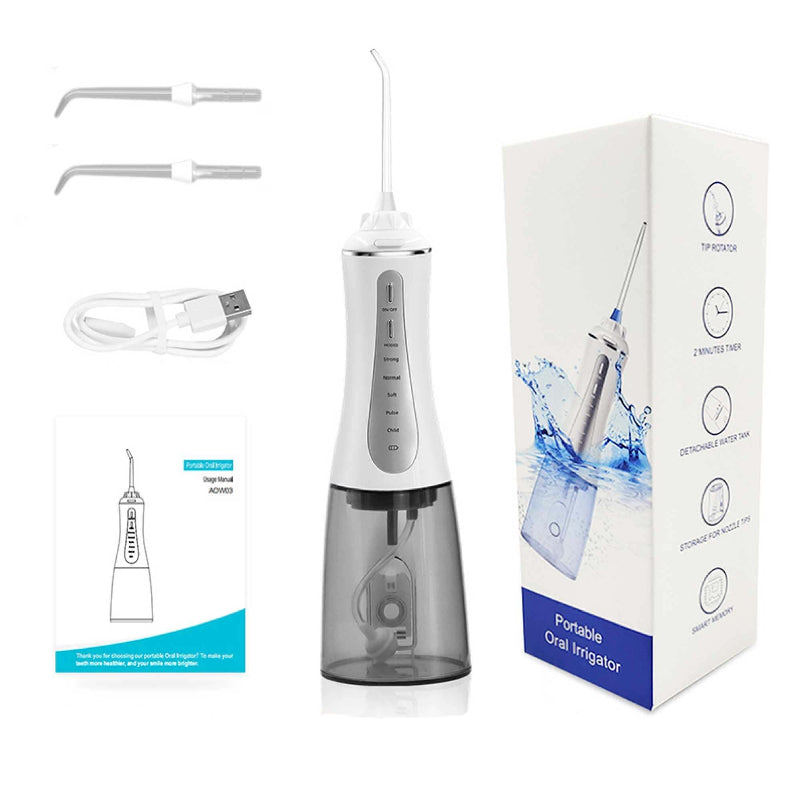 Portable Oral Irrigator 350Ml Rechargeable Water Dental Flosser Teeth Cleaner