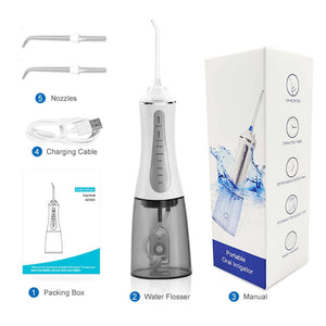 Portable Oral Irrigator 350Ml Rechargeable Water Dental Flosser Teeth Cleaner