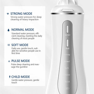 Portable Oral Irrigator 350Ml Rechargeable Water Dental Flosser Teeth Cleaner