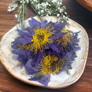 Orku 50G Dried Blue Lotus Flowers Whole Open Lily Nymphaea Caerulea