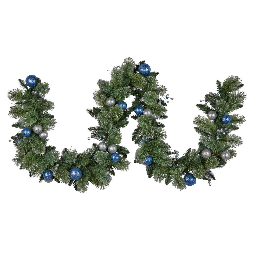 Swishmas 274Cm Blue Collection Multicolour Pre Lit Christmas Garland