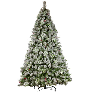 Swishmas Snowy Crown Pine 2.7M Multicolour Pre Lit Christmas Tree With 2429 Tips