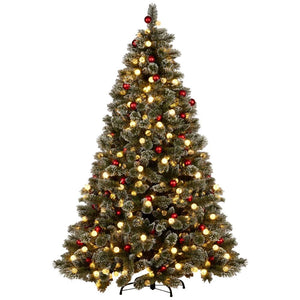 Swishmas Snowy Bristle 2.3M Multicolour Pre Lit Christmas Tree With 1587 Tips