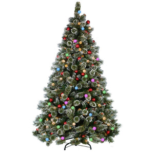 Swishmas Snowy Bristle 2.7M Multicolour Pre Lit Christmas Tree With 2870 Tips