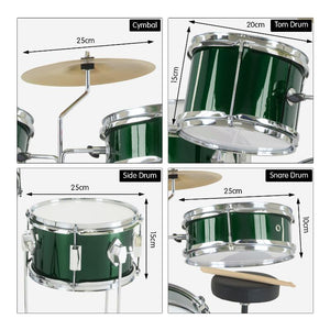 Karrera Children's 4Pc Drumkit Green