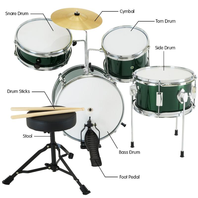 Karrera Children's 4Pc Drumkit Green