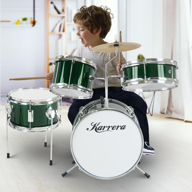 Karrera Children's 4Pc Drumkit Green