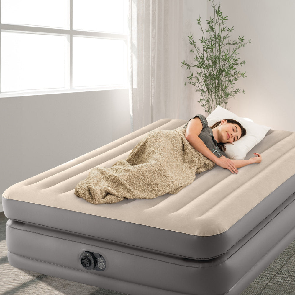 Intex Dura Beam Plus Queen Prime Comfort Elevated Air Mattress