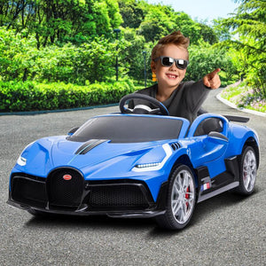 Kahuna Licensed Bugatti Divo Kids Electric Ride On Car Blue