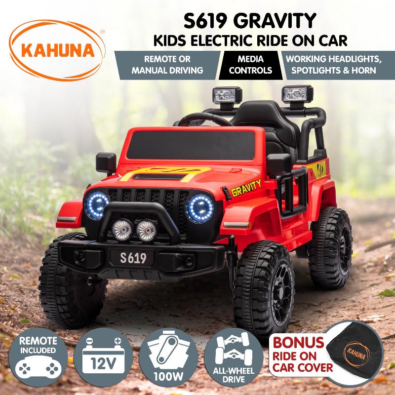 Kahuna S619 Gravity Kids Electric Ride On Car Red