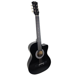 Karrera 38in Cutaway Acoustic Guitar with guitar bag Black