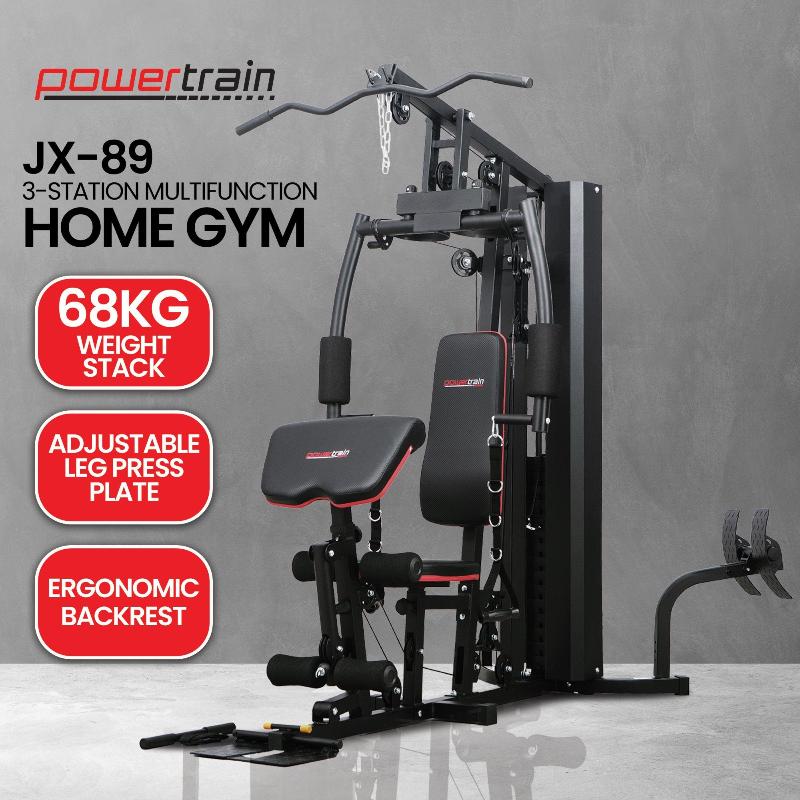 Powertrain Jx 89 Multi Station Home Gym 68Kg Weight Cable Machine