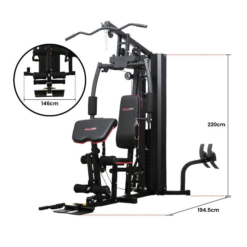 Powertrain Jx 89 Multi Station Home Gym 68Kg Weight Cable Machine