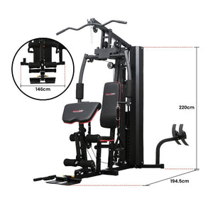 Powertrain Jx 89 Multi Station Home Gym 68Kg Weight Cable Machine