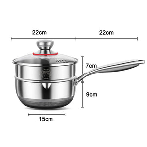 Premium 316 Stainless Steel Non Stick 22Cm Milk Pot With Double Sided Honeycomb Design