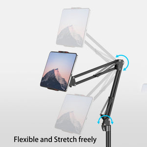 2023 New Vision Hands Free Floor Stand Adjustable Bed Clip Holder For Tablet Ipad Iphone 140Cm