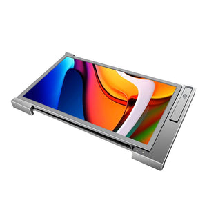 Fopo Dual Triple Fold 1080P Ips Fhd Monitor Screen Extender For Laptop 15 Grey"