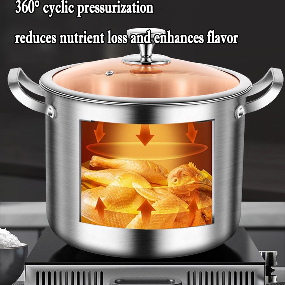 316 Stainless Steel 2.5Mm Thick Soup Pot 28Cm Inner Diameter Healthy Cooking