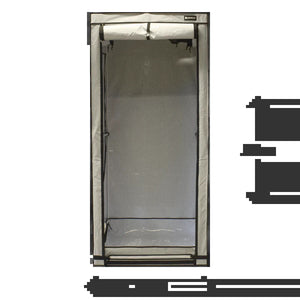 Homebox Q100- Extra Tall Ambient Grow Tent | 100Cm X 220Cm Hydroponic Room House