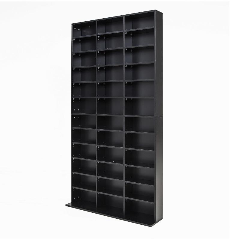 La Bella Shelves Cd Dvd Bluray Media Book Storage Cupboard Black
