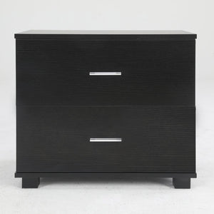 2X Bedside Table Side Storage Cabinet Nightstand Bedroom Drawer Etta Black