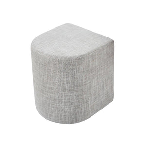 Ottoman Stool Linen Fabric Footstool Rest Pouffe Seat Cream Grey