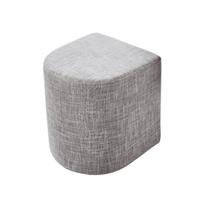 Ottoman Stool Linen Fabric Footstool Rest Pouffe Seat Dark Grey