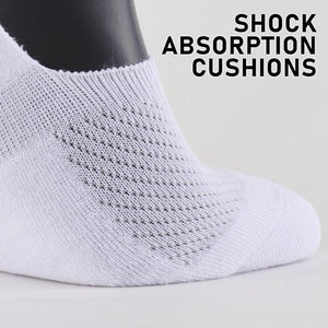 Rexy 6X Cushion No Show Ankle Socks Large Non Slip Breathable White