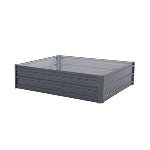 Raised Garden Bed Galvanised Steel Planter 120 X 90 30Cm Grey