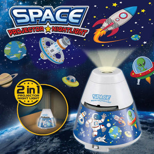 Space Capsule Projector Night Light Kids Stem Toy Planet