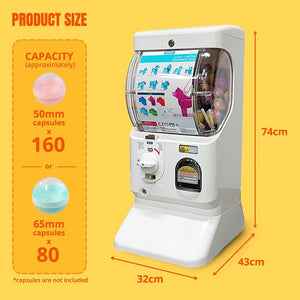 Gachapon Capsule Toy Vending Machine Collectible Dispenser White