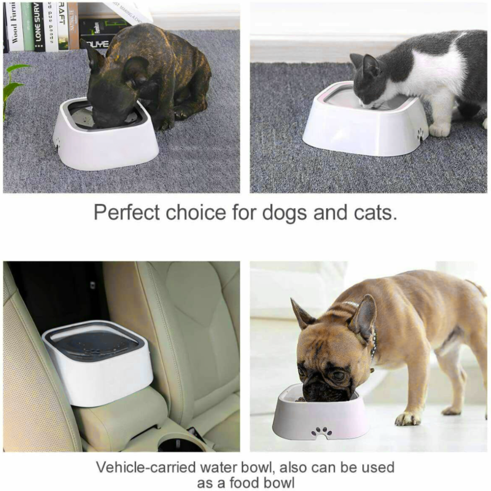 Yes4pets 1 X Medium Pet No Spill Feeder Bowl Dog Cat Puppy Slow Food Interactive Dish Dispenser