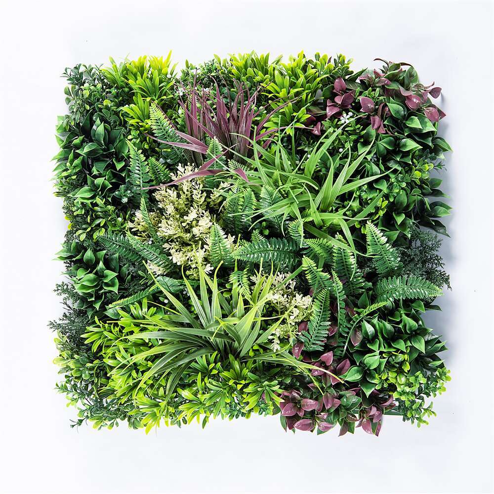 Yes4homes 12 Artificial Plant Wall Grass Panels Vertical Garden Foliage Tile Fence 50X50 Cm