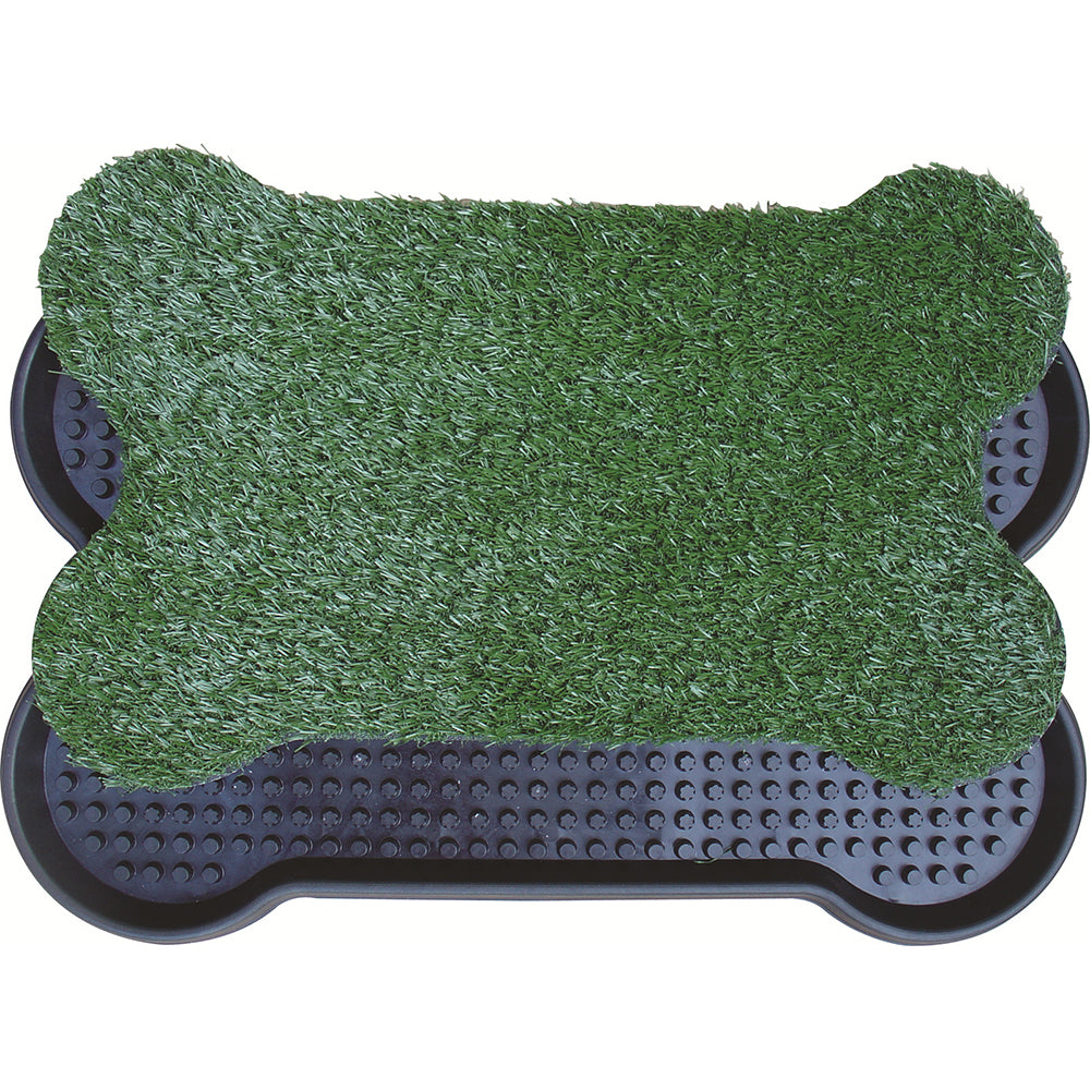 Yes4pets Dog Puppy Toilet Grass Potty Training Mat Loo Pad Bone Shape Indoor