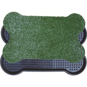 Yes4pets Dog Puppy Toilet Grass Potty Training Mat Loo Pad Bone Shape Indoor