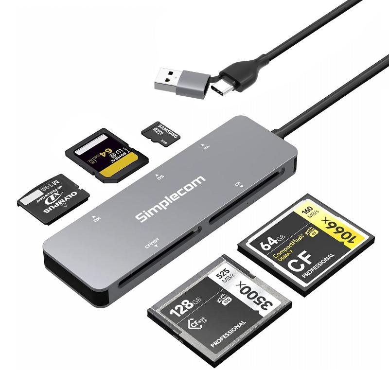 Simplecom Cr407 5 Slot Superspeed Usb 3.0 And To Cfast/Cf/Xd/Sd/Microsd Card Reader