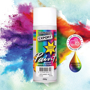 Australian Export 12Pk 250Gm Aerosol Spray Paint Cans [Colour: White Appliance]