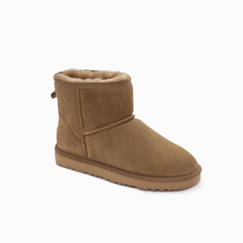 House Of Dasein Ugg Boots Genuine Australian Sheepskin Unisex Mini Classic Suede Olive Eu37