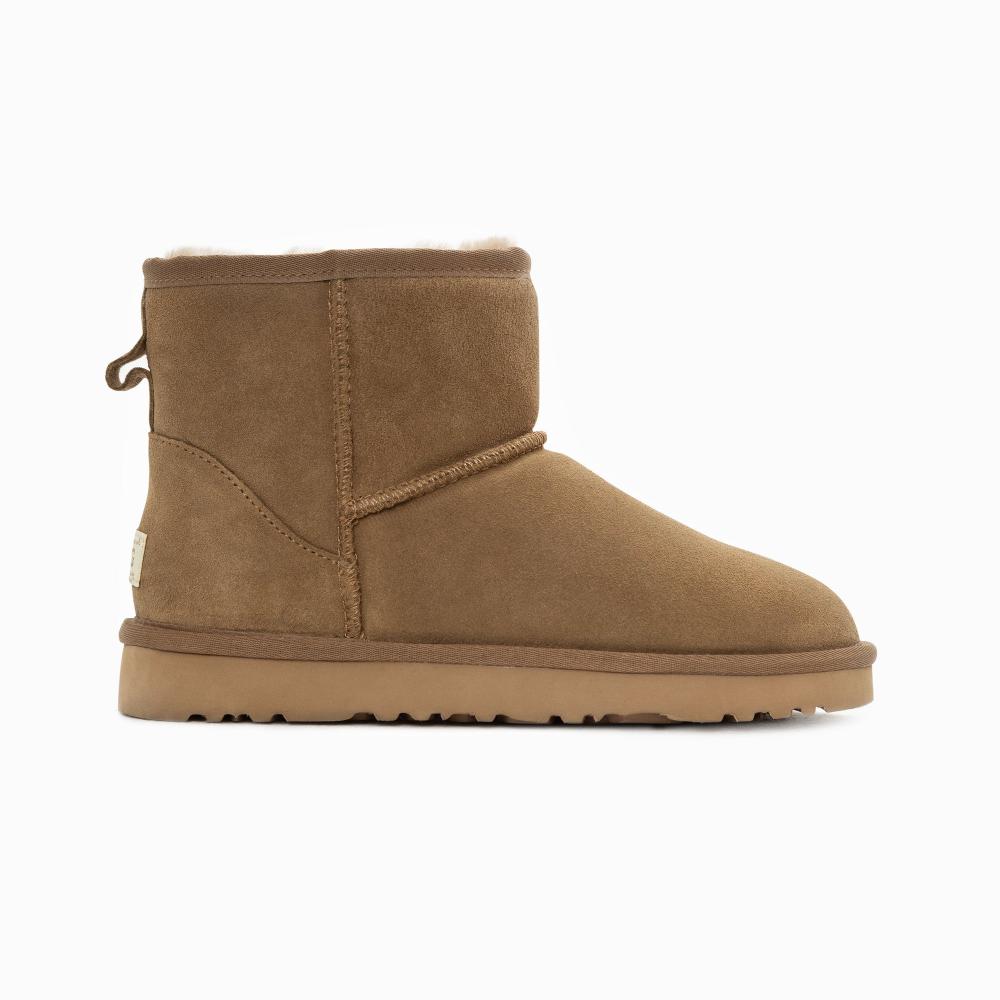 House Of Dasein Ugg Boots Genuine Australian Sheepskin Unisex Mini Classic Suede Olive Eu37