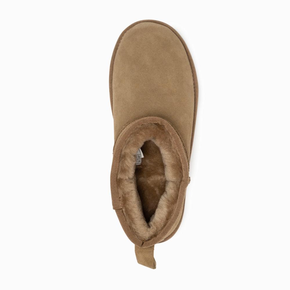 House Of Dasein Ugg Boots Genuine Australian Sheepskin Unisex Mini Classic Suede Olive Eu37