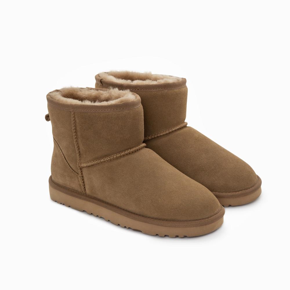 House Of Dasein Ugg Boots Genuine Australian Sheepskin Unisex Mini Classic Suede Olive Eu37