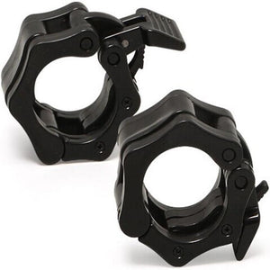 2Pcs 1In / 25Mm Dumbbell Clamps Barbell Collars Clips Plates Black