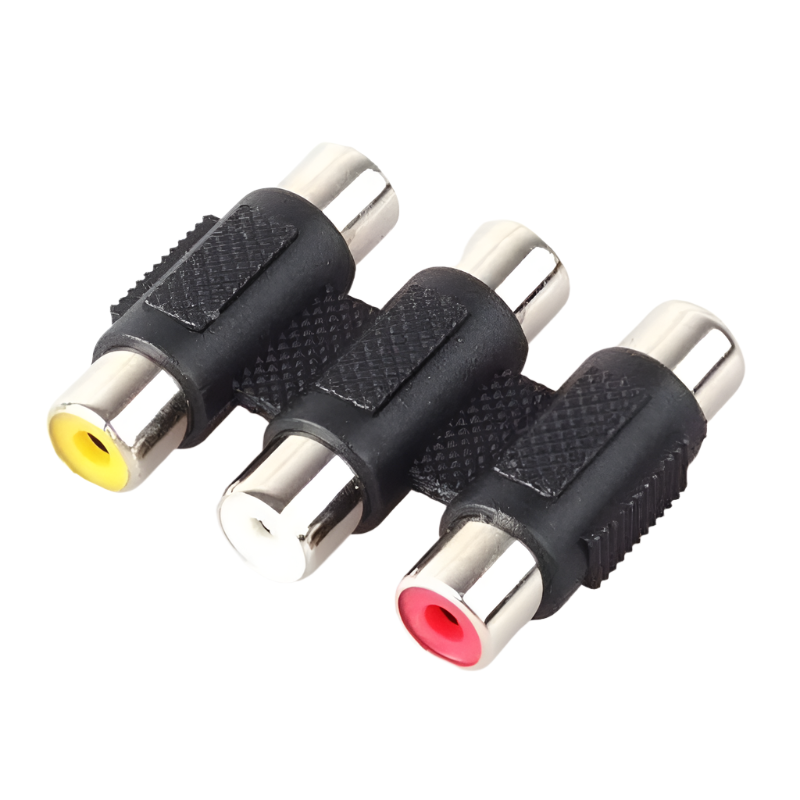 3 Rca Av Audio Video Coupler Female To Adapter Joiner Connector